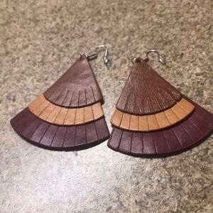 Faux leather earrings!